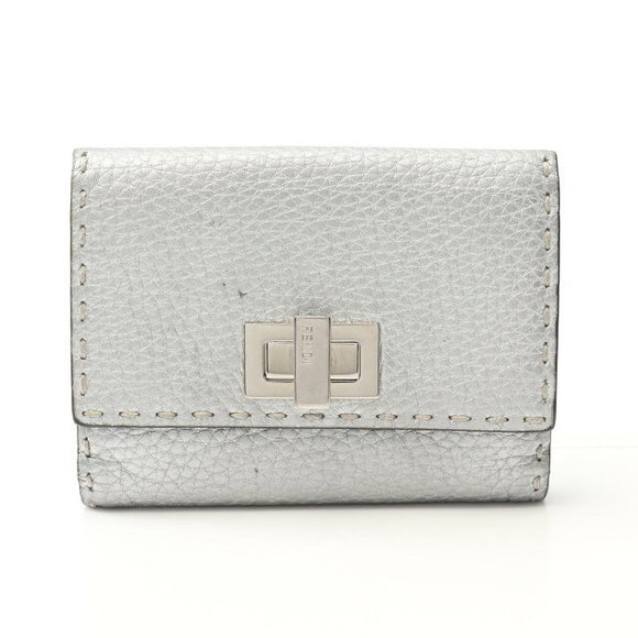 FENDI Peekaboo Selleria Bifold Wallet Leather - Picture 1 of 7